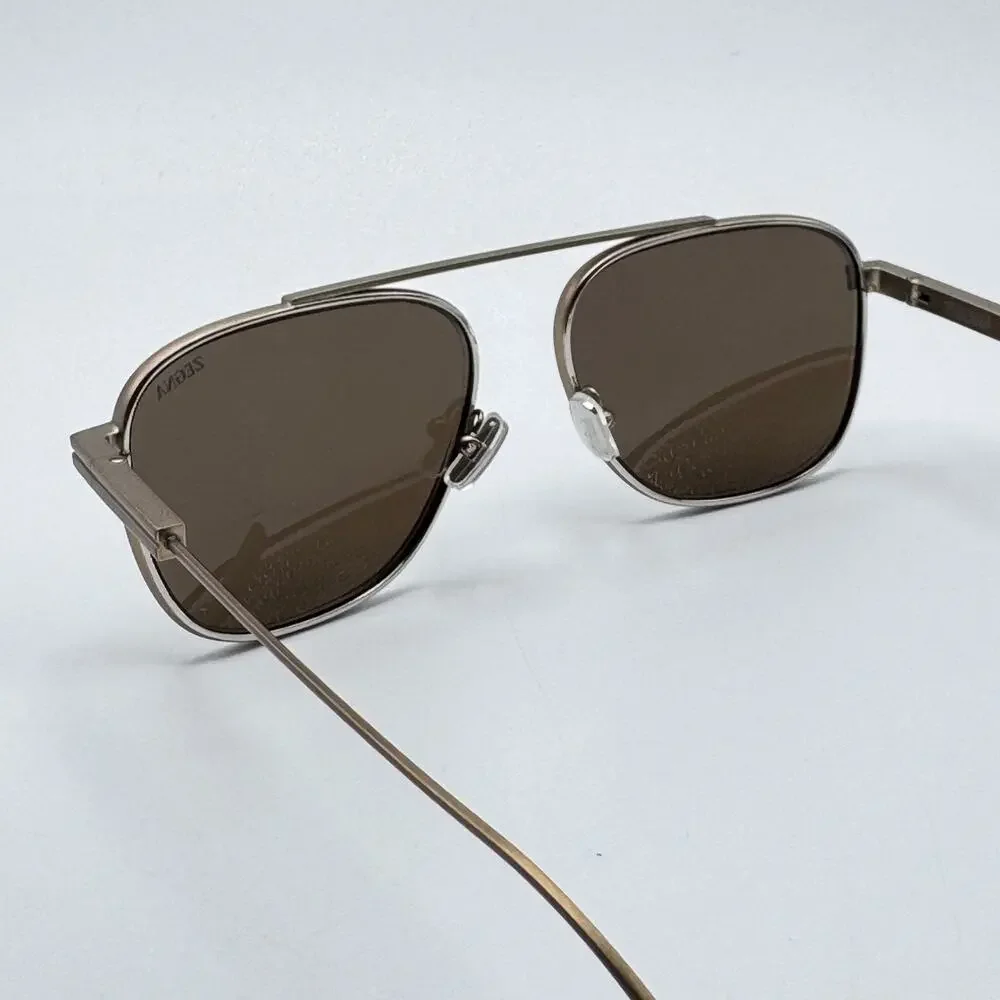Ermenegildo Zegna Sunglasses EZ0291 35E Matte Light Brown Frame Brown Lens 57mm